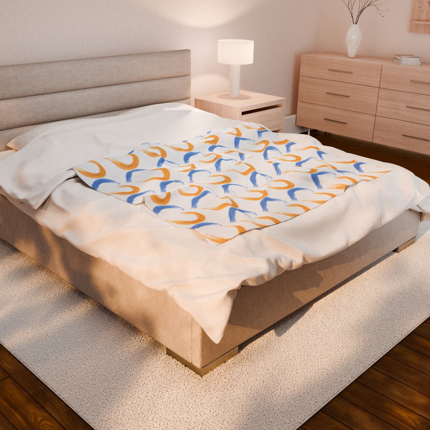 Velveteen Plush Blanket with Heart Design, Cozy Home Decor, Gift for Her, Soft Throw for Winter, Birthday Gift, Decorative Blanket