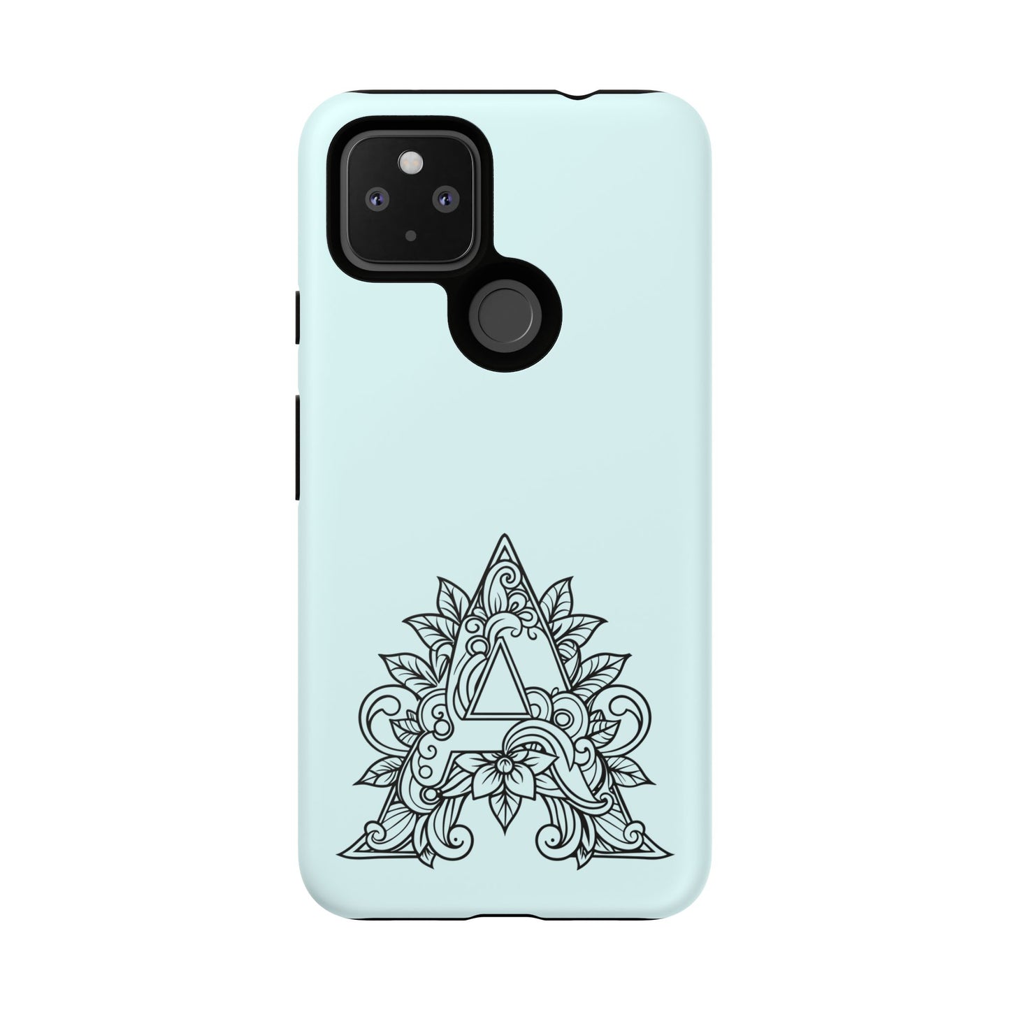 Personalized Tough Phone Case, Floral Monogram Cell Phone Cover, Custom Protective Case, Unique Gift, Birthday, Graduation