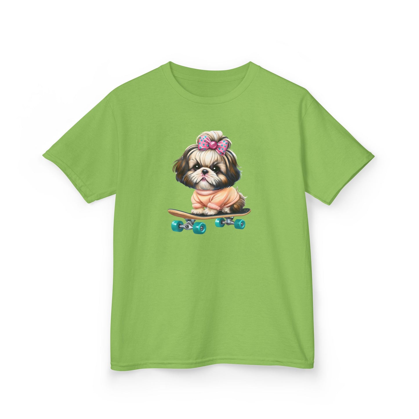 Cute Puppy Skateboard Kids Tee
