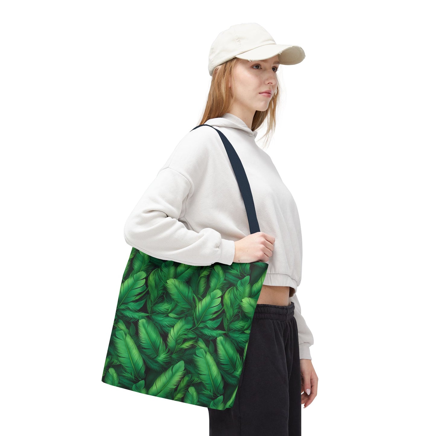 Tropical Leaf Tote Bag, Eco-Friendly Shopping Bag, Beach Day Essential, Vacation Accessory, Summer Gift Idea