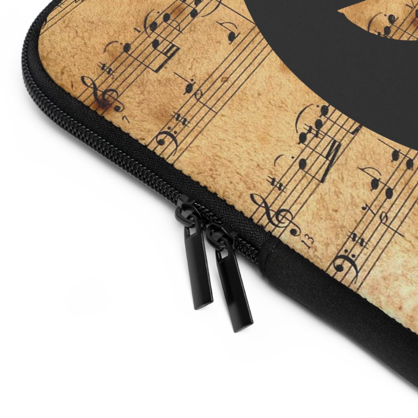 Musical Notes Laptop Sleeve | Vintage Design, Gift for Musicians, Music Lovers, Birthday, Christmas, Tech Accessories