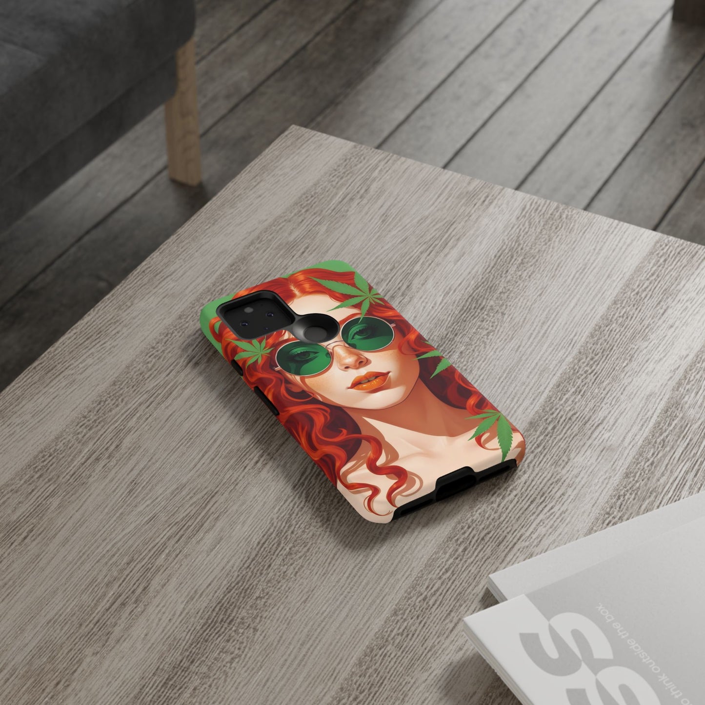 Vibrant Phone Case with Retro Greenery Design, Trendy Case for Casual Look, Gift for Her, Summer Vibes, Unique Phone Accessory