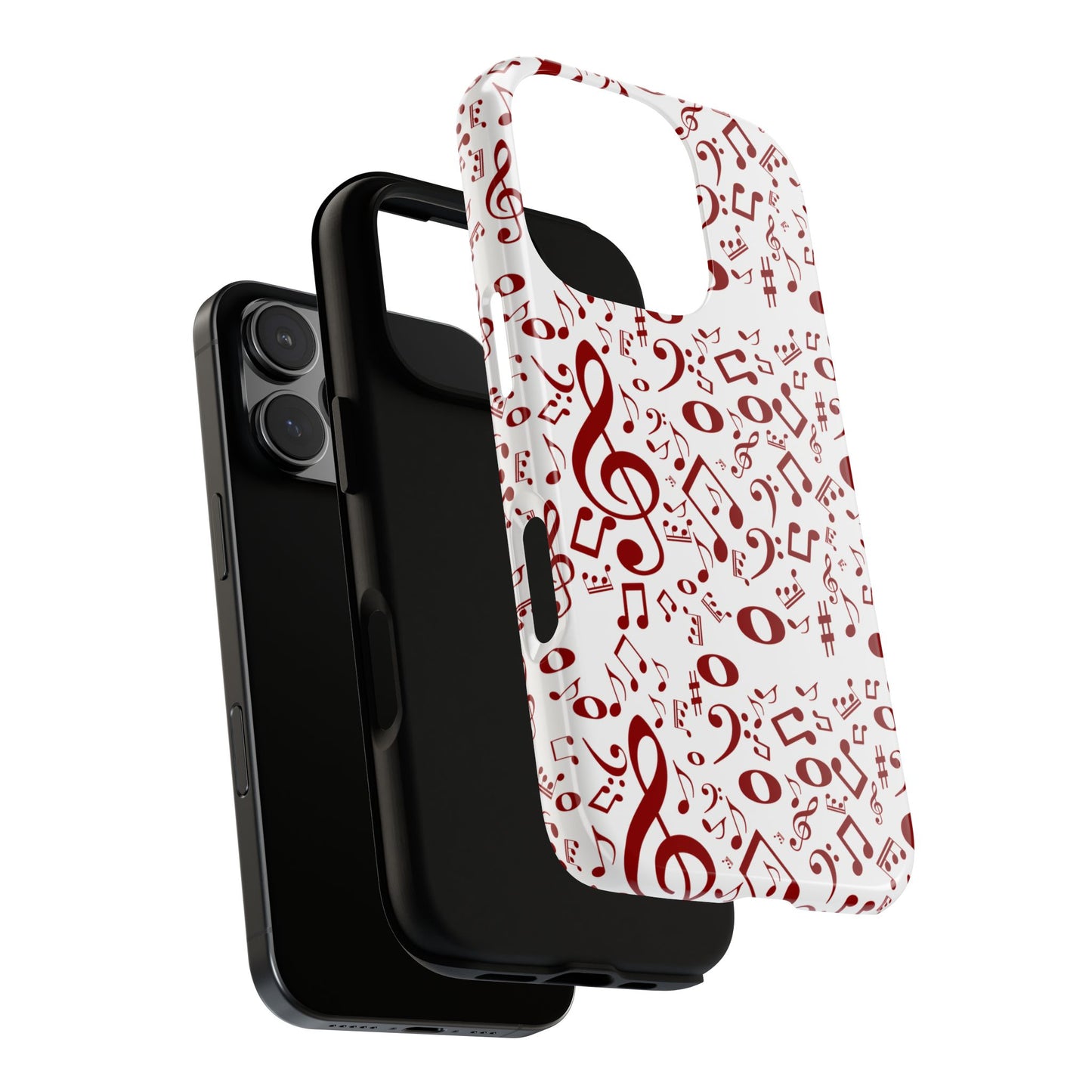 Musical Note Phone Case, Tough iPhone Cover, Gift for Musicians, Customizable, Music Lover's Accessory, Durable Phone Protection