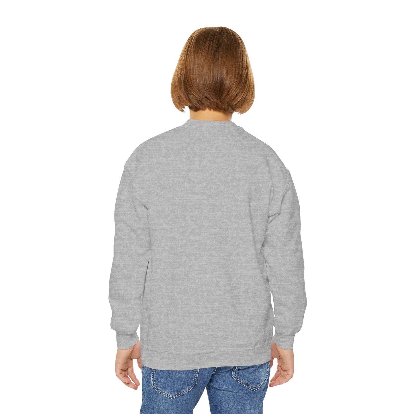 Adorable Elephant Youth Crewneck Sweatshirt, Kids' Casual Wear, Animal Lover Gift, Birthday Present, Cute Sweatshirt for All Seasons