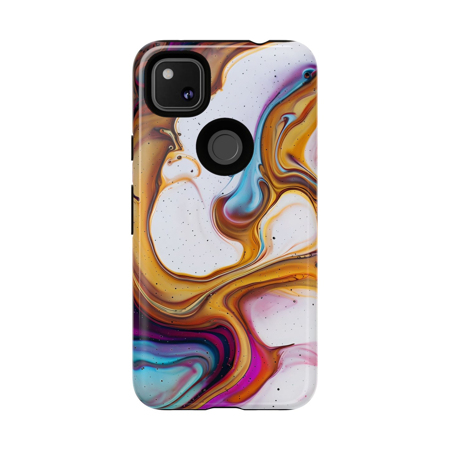 Artistic Phone Case, Tough Cases with Colorful Marble Design