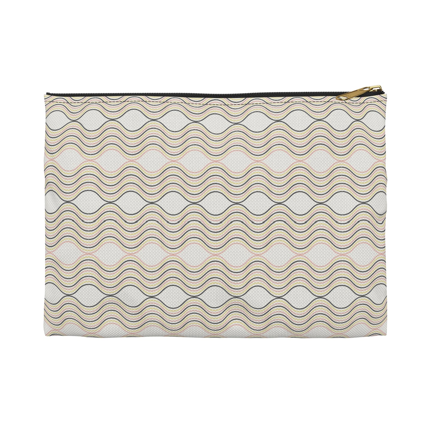Wavy Pattern Accessory Pouch - Stylish Makeup Bag, Travel Organizer, Gift Idea, Modern Clutch, Storage Case