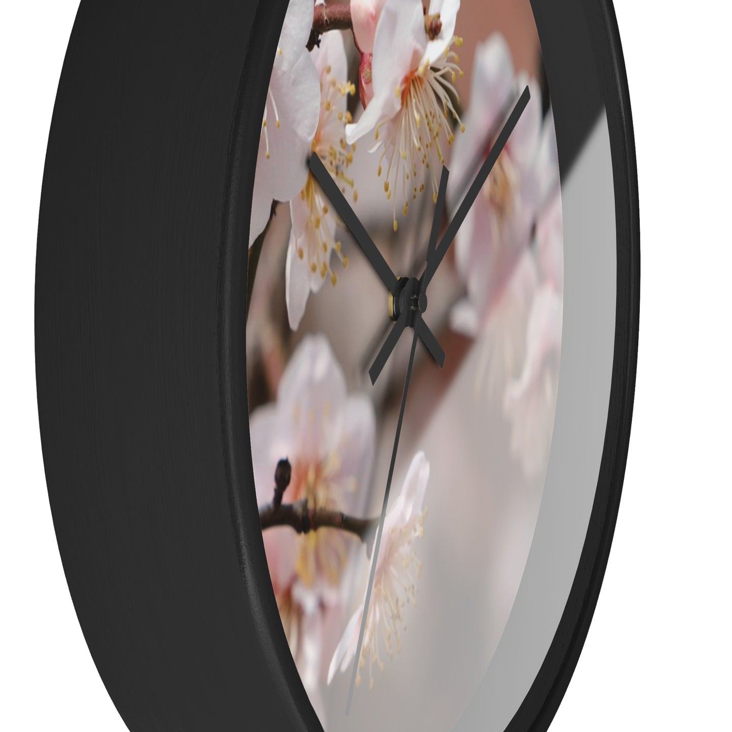 Elegant Floral Wall Clock, Spring Decor, Home Office Accessory