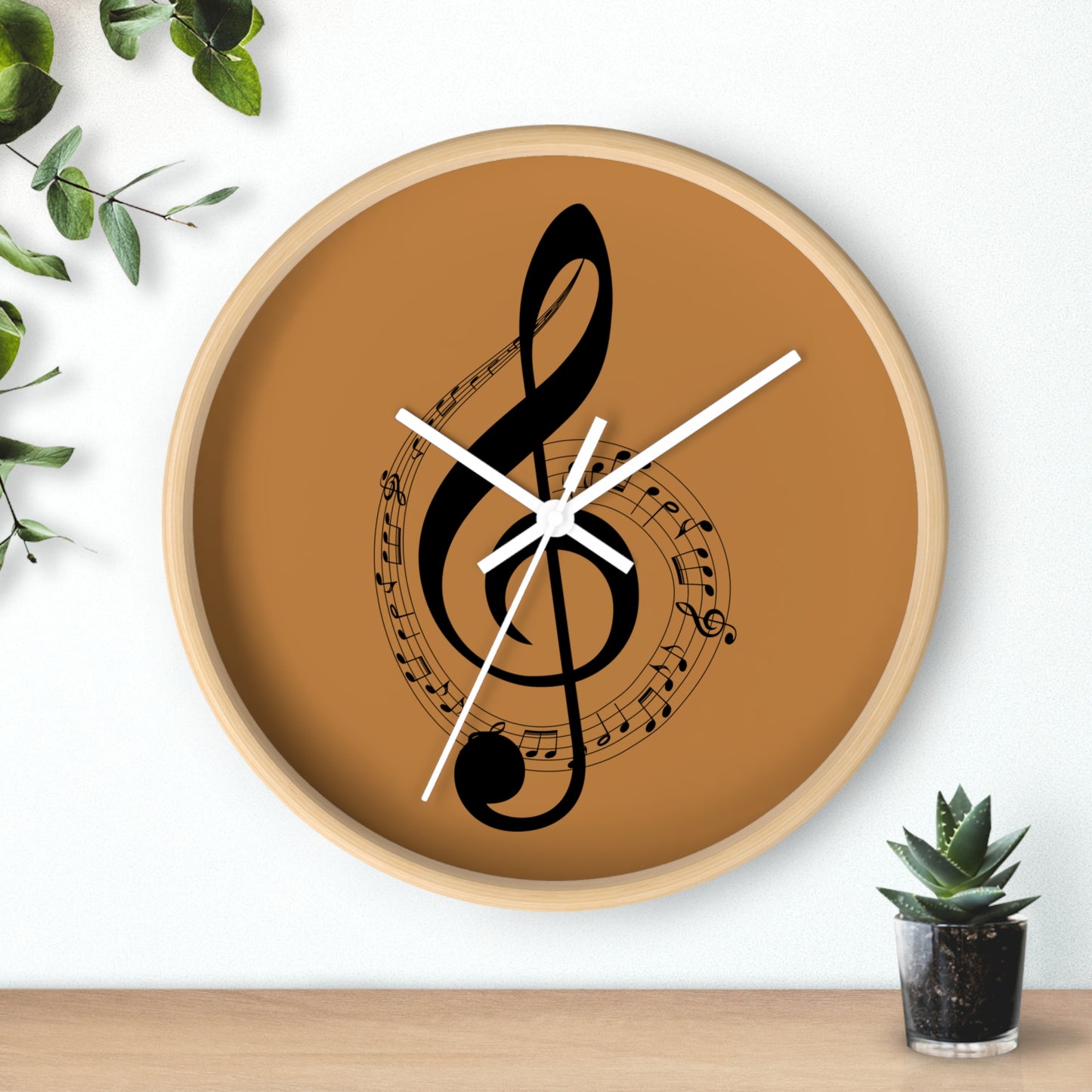 Musical Note Wall Clock, Elegant Home Decor, Perfect Gift for Music Lovers
