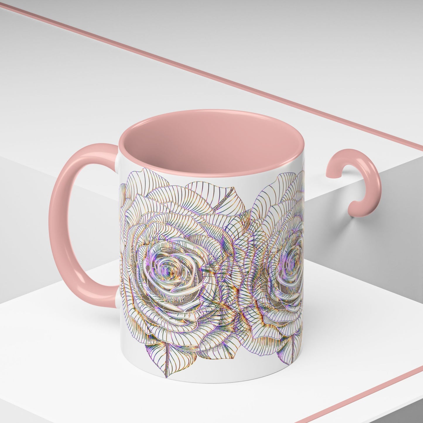 Holographic Floral Coffee Mug - Perfect Gift for Plant Lovers, Home Decor, Tea & Coffee Lovers, Mother's Day, Birthdays