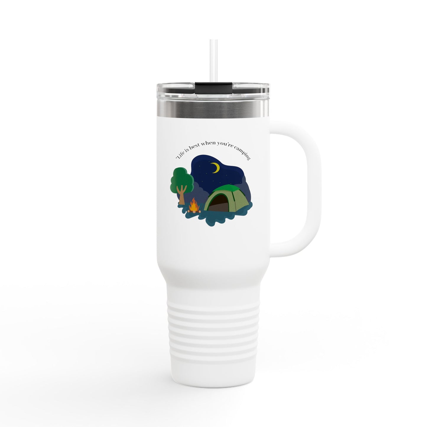 Insulated Travel Mug for Adventurers | 40oz Camping Coffee Mug, Travel Tumbler, Outdoor Drinkware, Gift for Hikers, Nature Lovers
