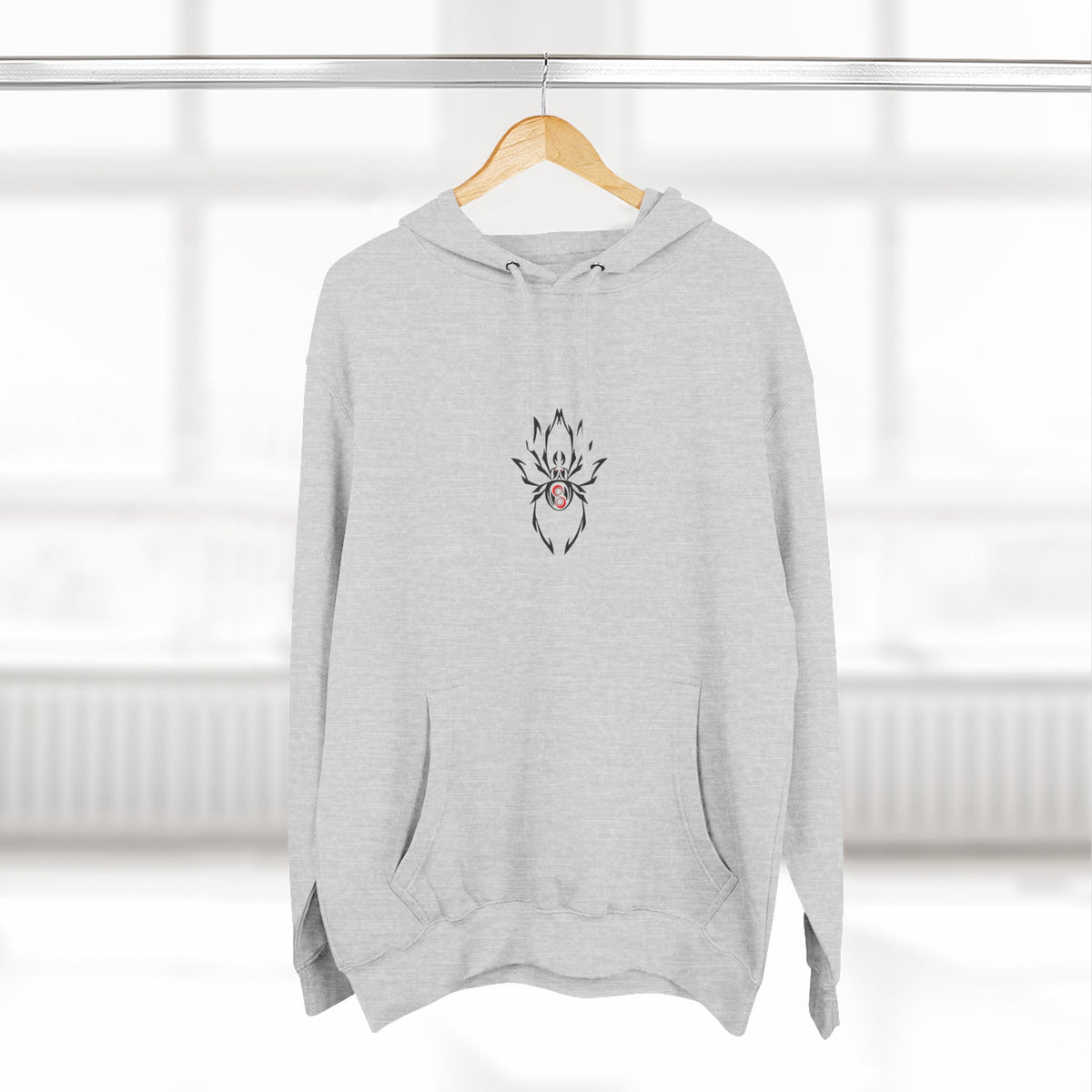 Cozy Spider Fleece Hoodie - Spooky Fashion, Unisex Casual Wear, Halloween Gift, Fall Fashion, Comfortable Layering