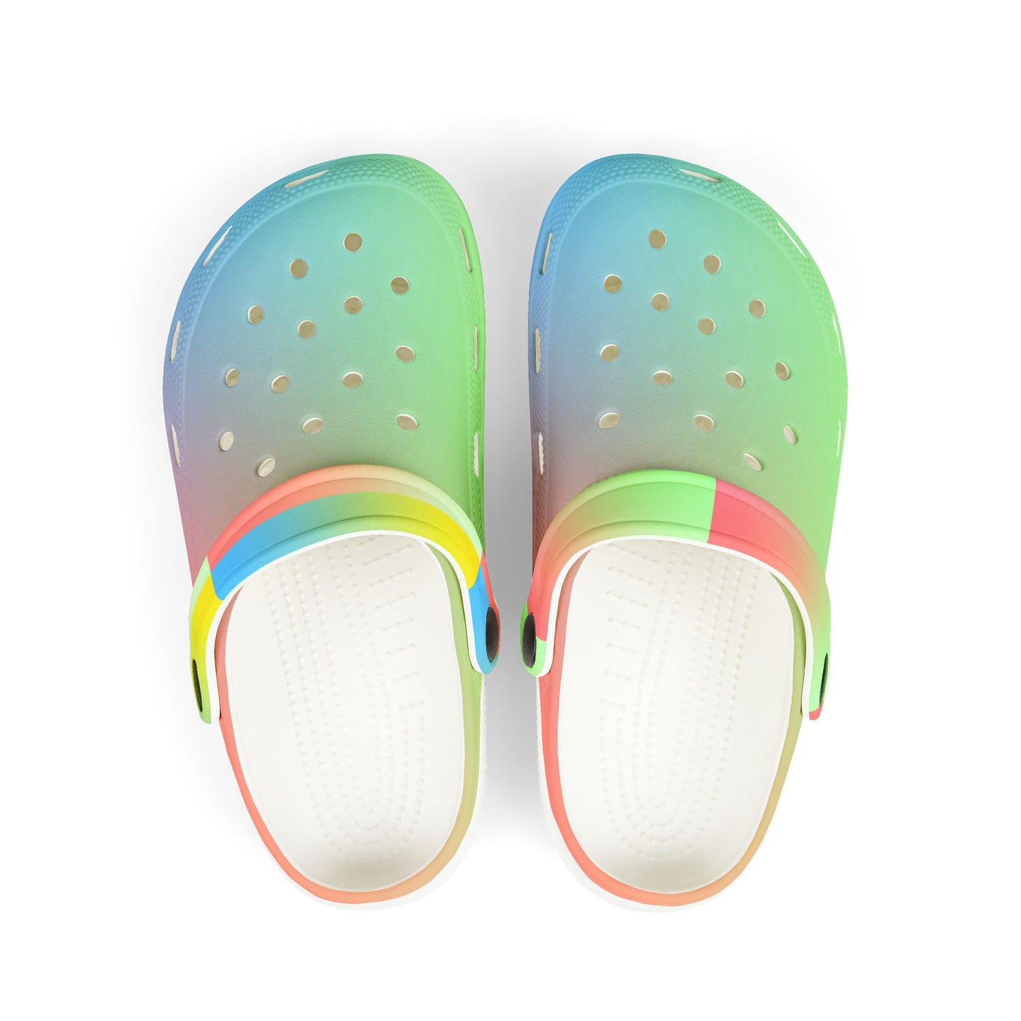 Rainbow Kids' EVA Foam Clogs, Colorful Summer Footwear, Playful Garden Shoes, Fun Outdoor Clogs, Comfortable Kids' Summer Sandals