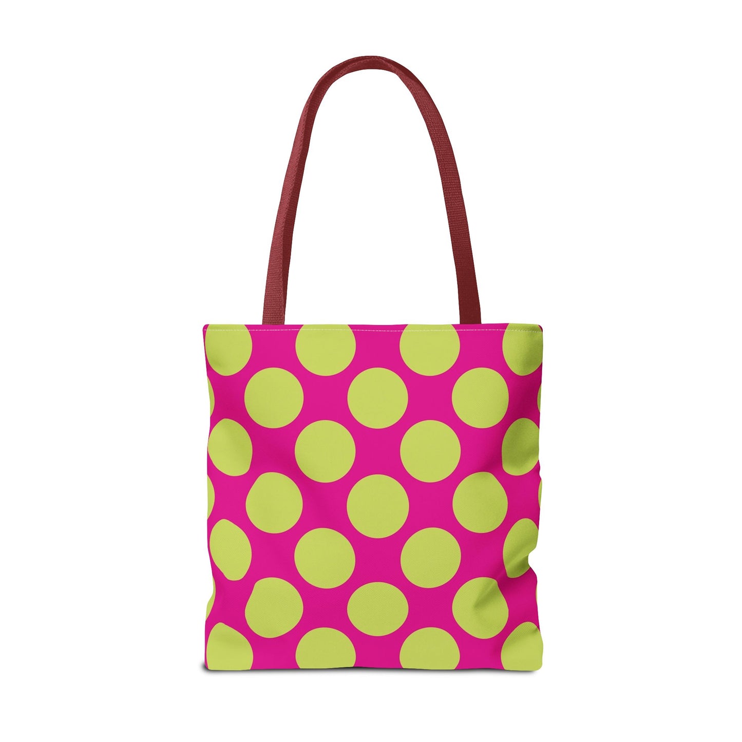 Vibrant Polka Dot Tote Bag, Colorful Shopping Bag, Eco-Friendly Tote