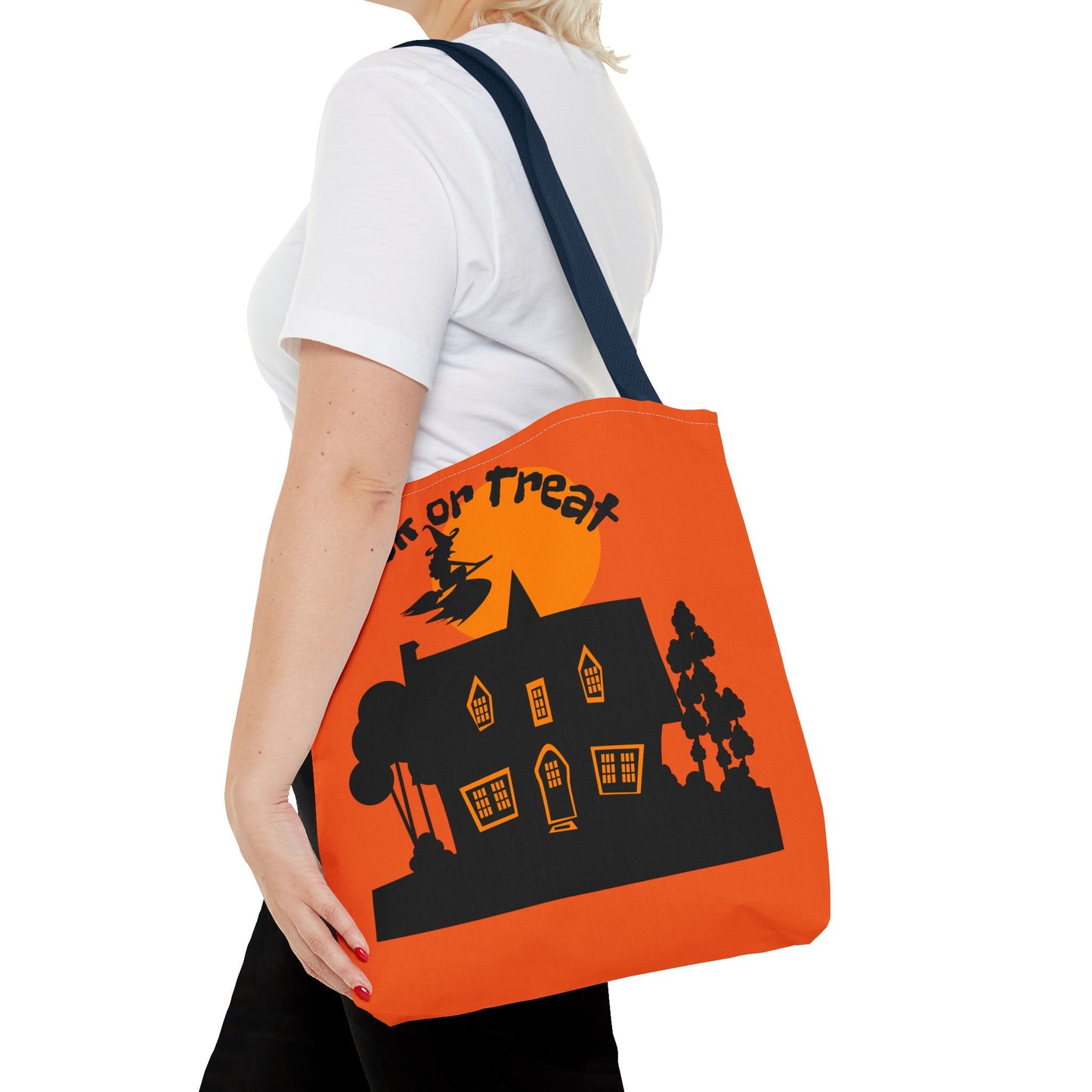 Halloween Tote Bag, Spooky Witch Design, Trick or Treat Bag, Fall Accessory, Seasonal Shopping Bag, Festival Gift
