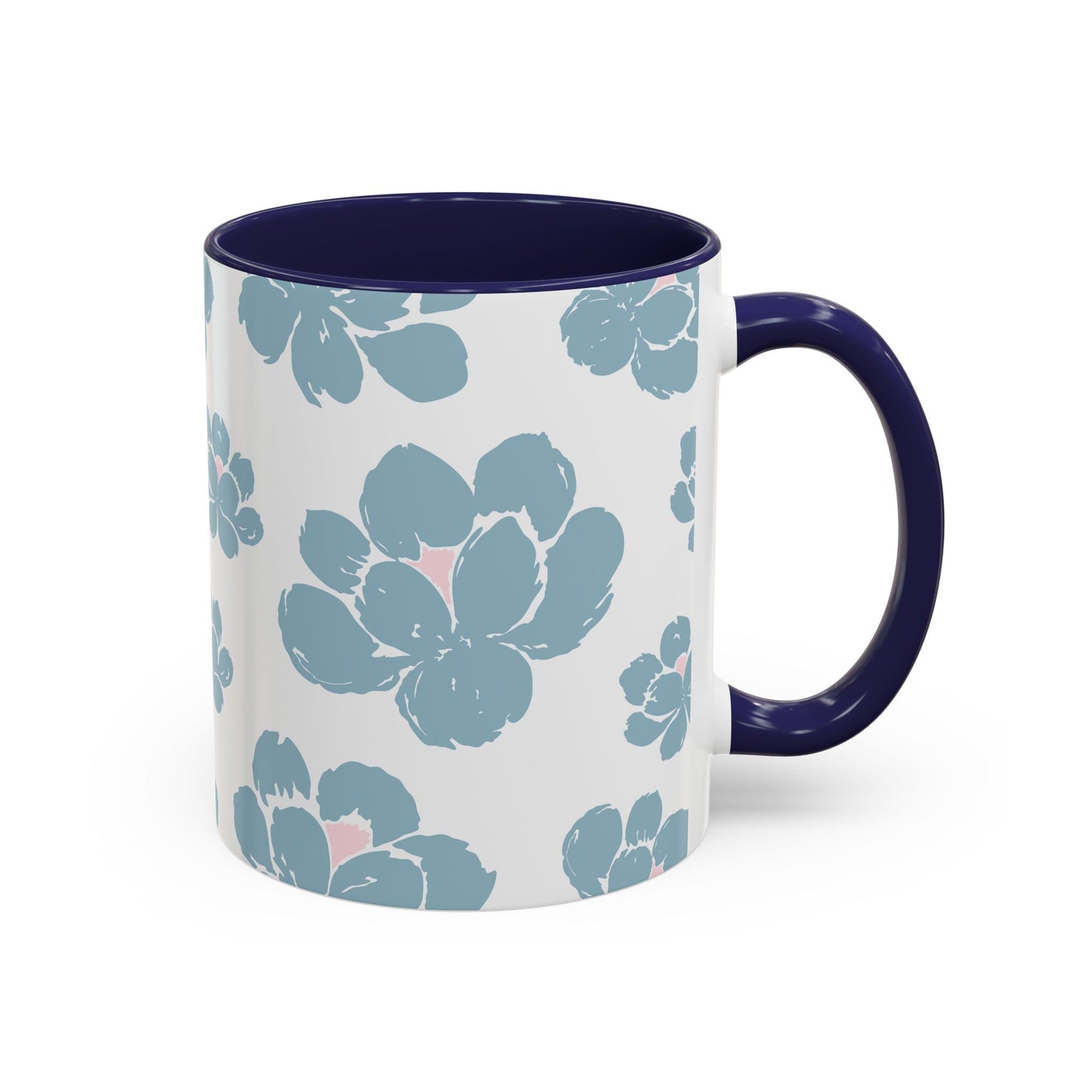 Floral Accent Coffee Mug - Elegant Drinkware, Perfect Gift for Her, Home Decor, Mother's Day, Birthday, Coffee Lovers