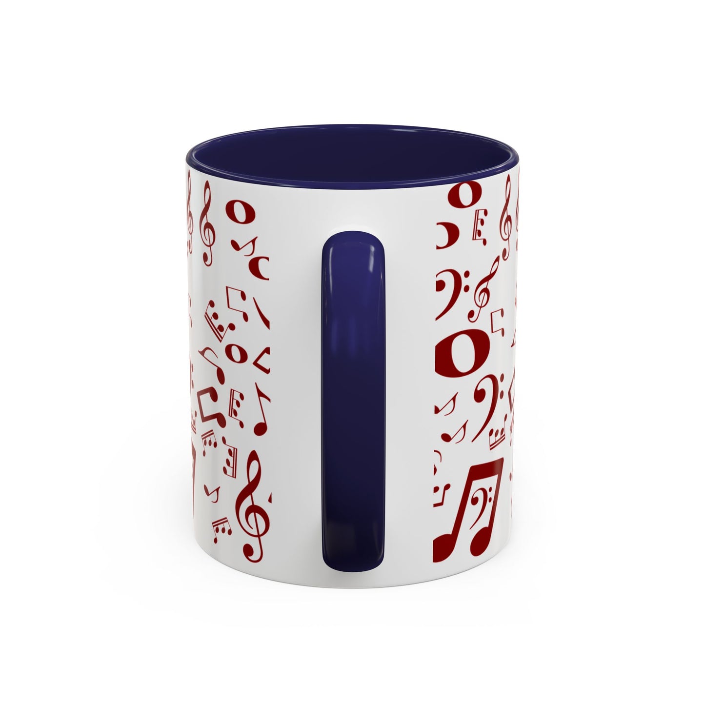 Accent Coffee Mug (11, 15oz) - Musical Notes