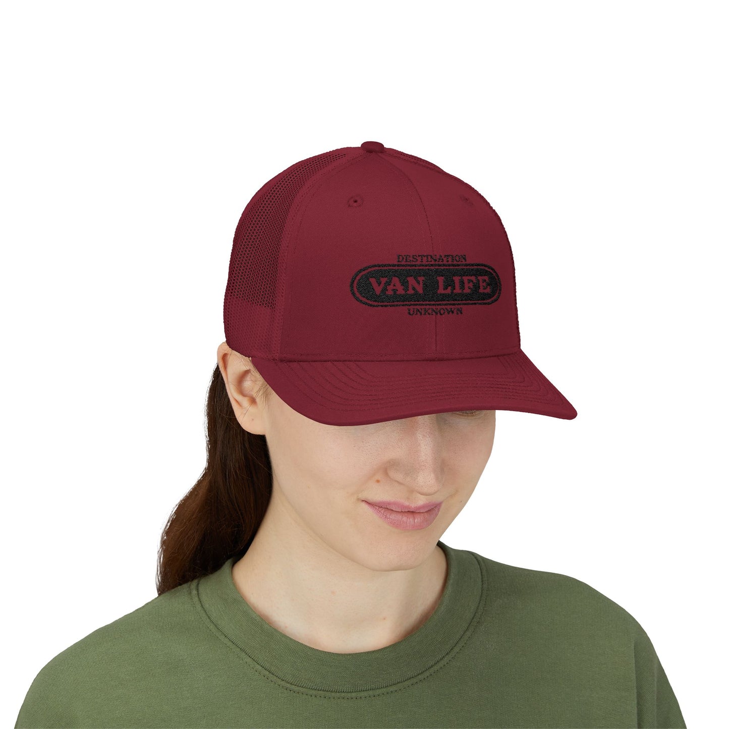 Van Life Snapback Trucker Cap, Adventure Hat, Travel Gift, Bohemian Style Cap, Outdoor Lifestyle Gear, Vacation Ready Accessory