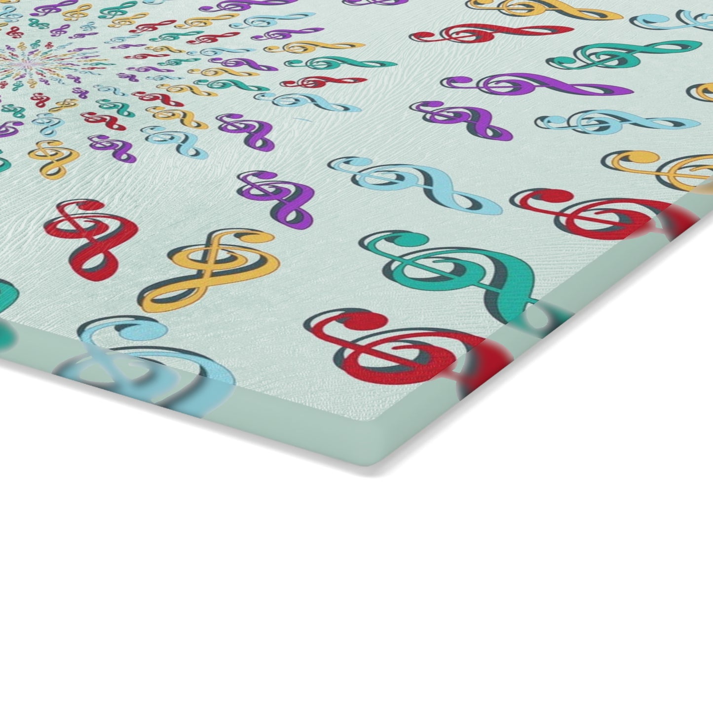 Vibrant Musical Glass Cutting Board, Perfect Gift for Music Lovers, Kitchen Decor, Wedding Gifts, Entertaining Essentials, Unique Home Decor