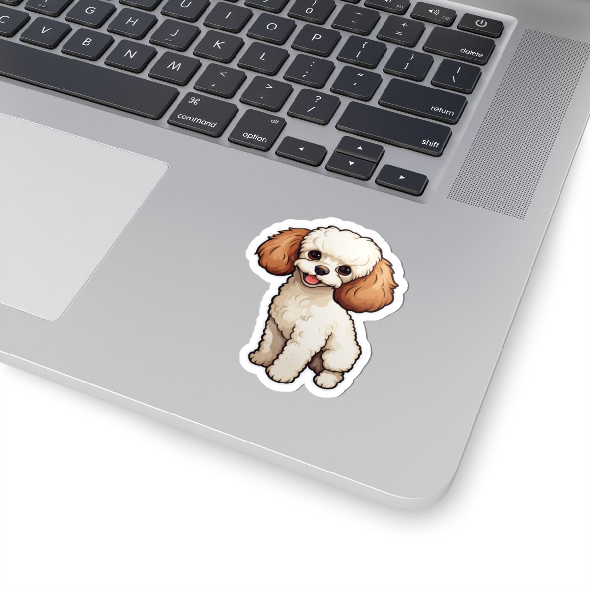 Cute Poodle Kiss-Cut Stickers, Dog Lover Decor, Laptop Stickers, Pet Gifts, Playful Home Accessories