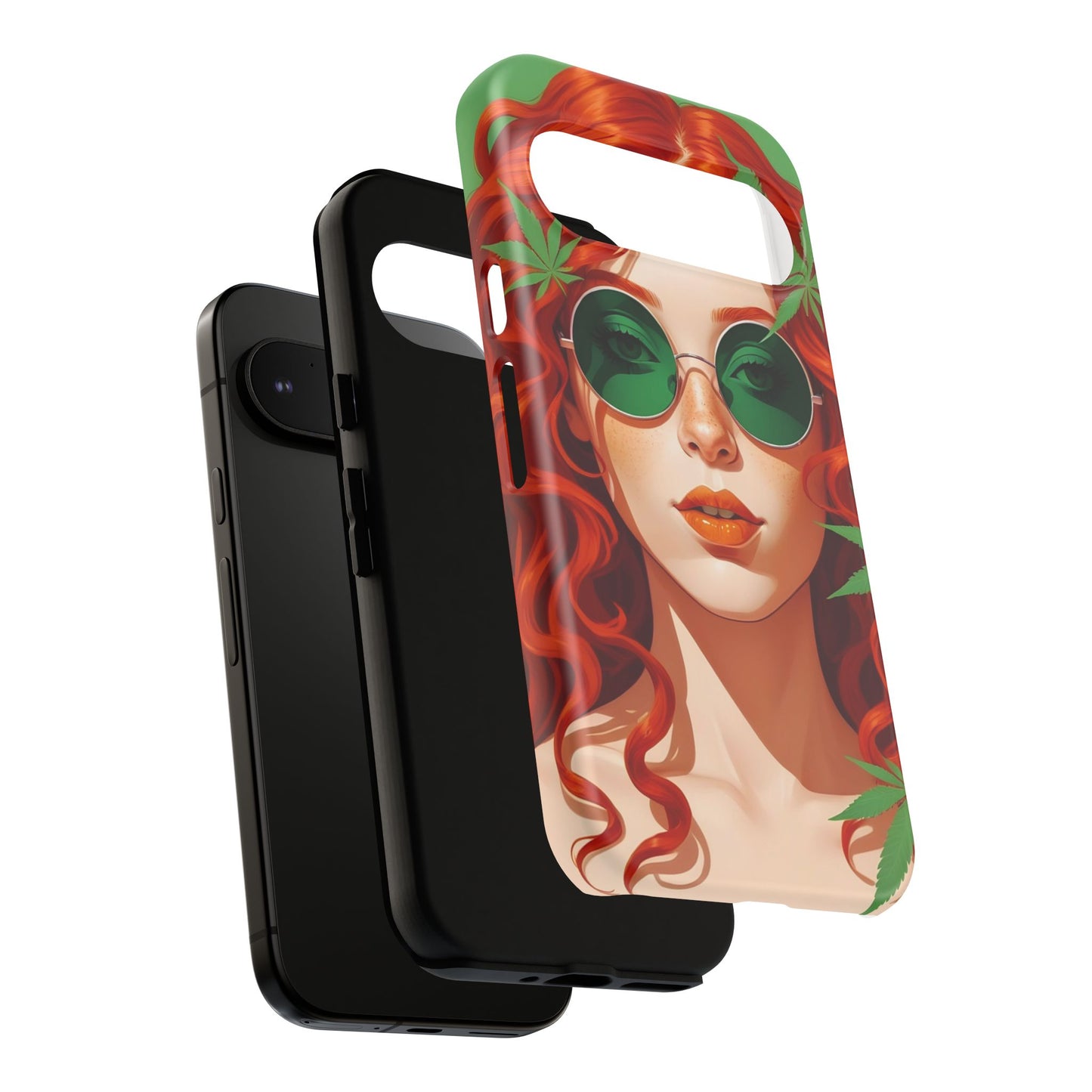 Vibrant Phone Case with Retro Greenery Design, Trendy Case for Casual Look, Gift for Her, Summer Vibes, Unique Phone Accessory