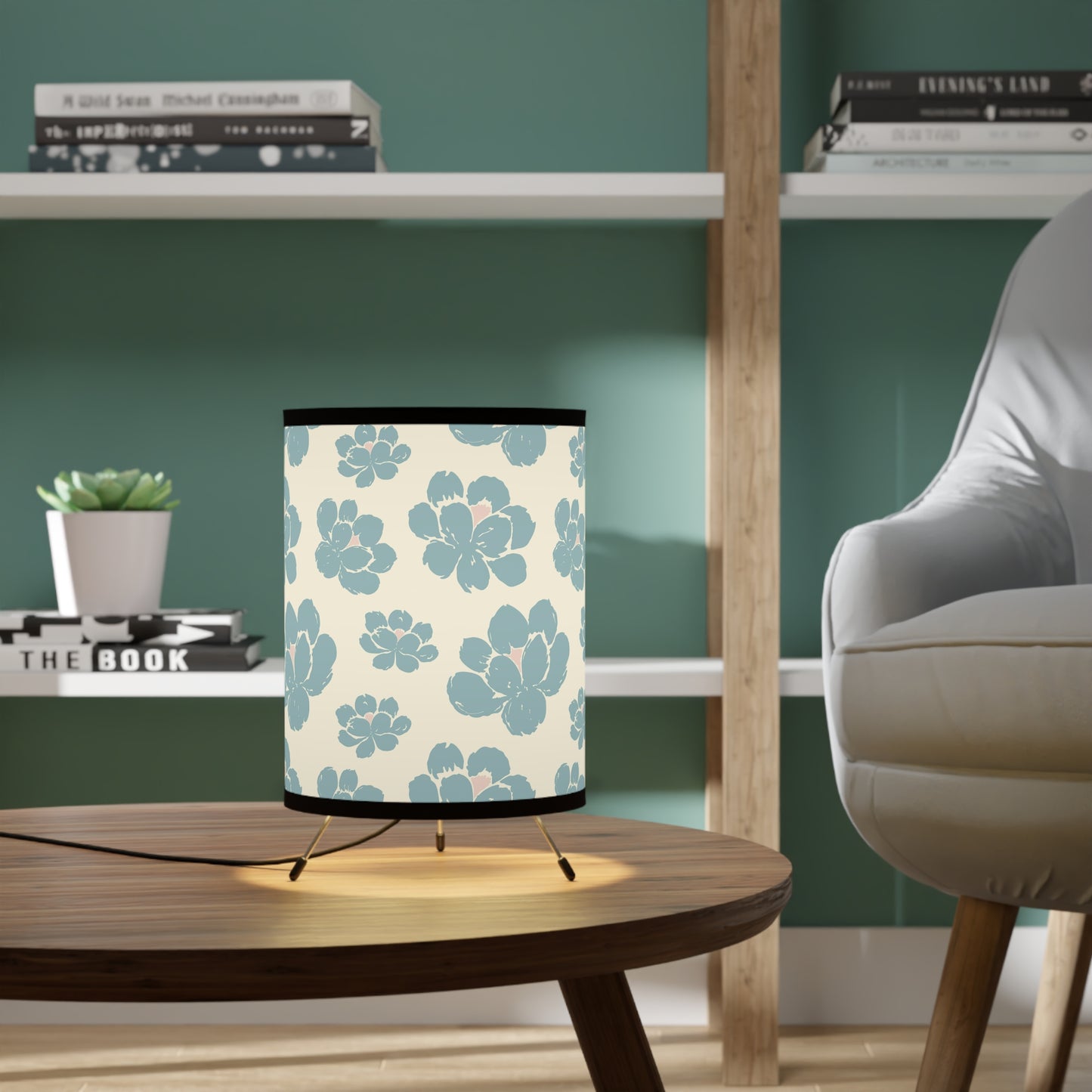 Tripod Lamp with High-Res Printed Shade, US\CA plug