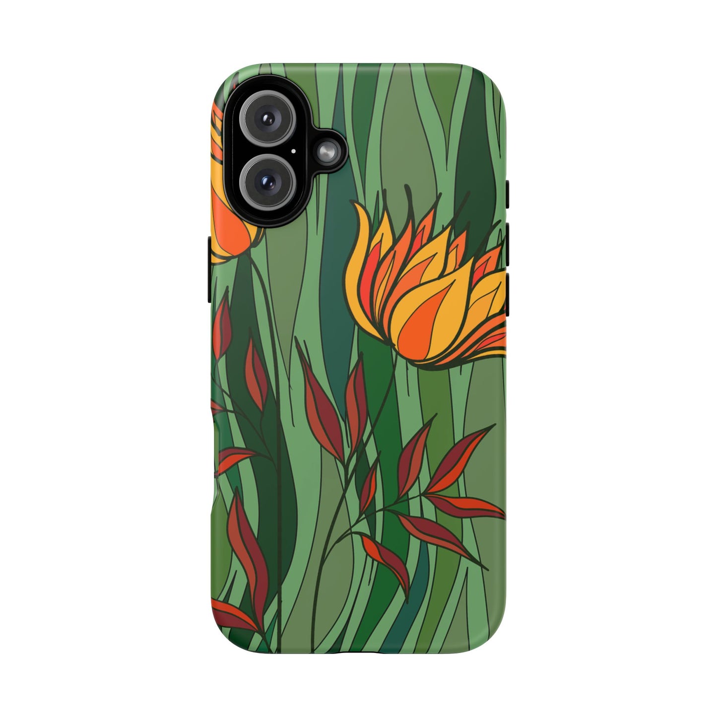 Vibrant Floral Phone Case, Nature-Inspired Tough Case, Eco-Friendly Cover, Unique Gift for Nature Lovers, Spring Decor
