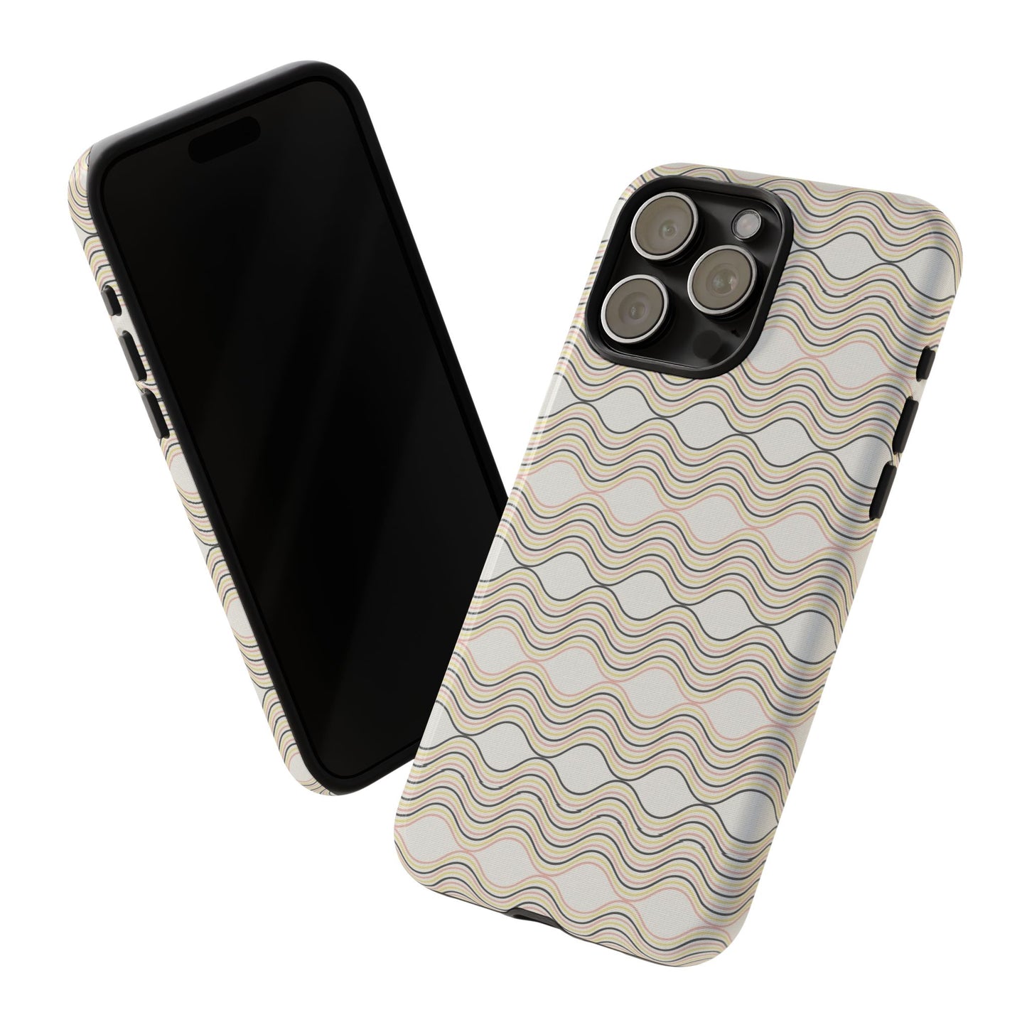 Stylish Phone Case for Tough Protection, Wavy Design, Chic Accessory, Gift for Her, Trendy Tech, Holiday Gift Idea