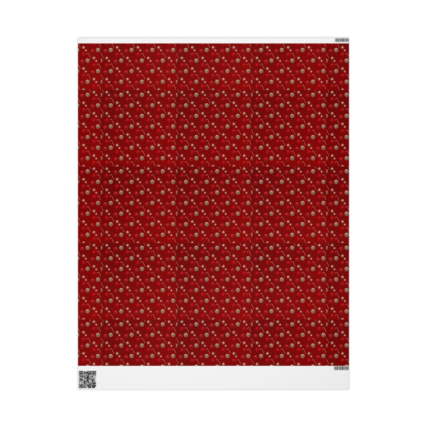 Festive Holiday Wrapping Paper - Christmas Gift Wrap, Red & Gold Design, Eco-Friendly, Birthday & Holiday Decor