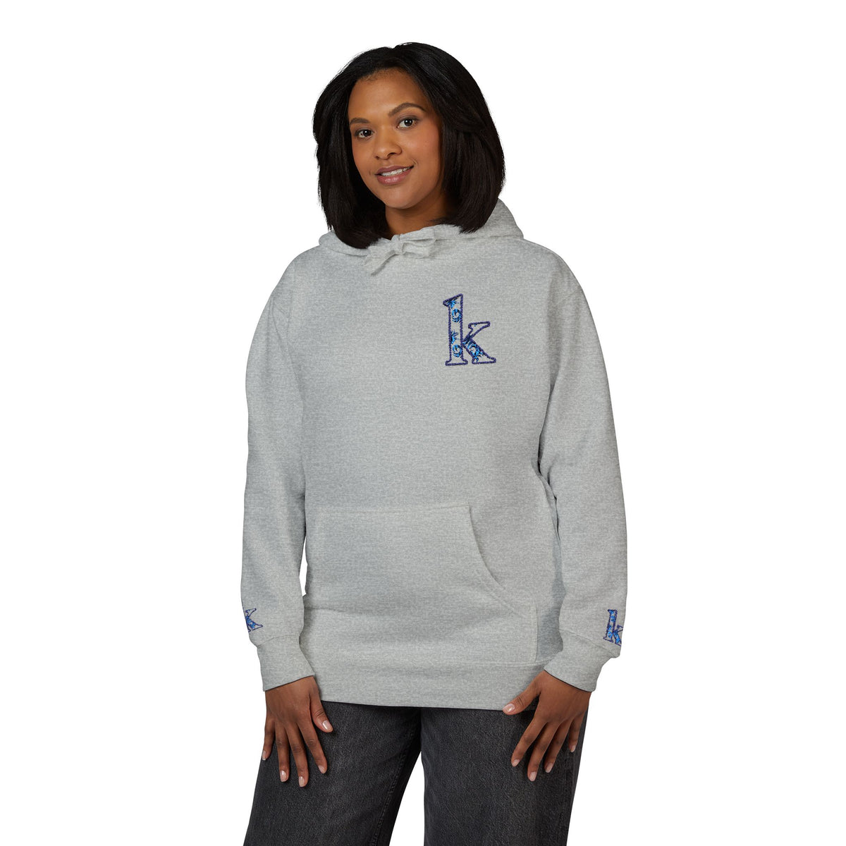 Cozy Floral Monogram Fleece Hoodie for Unisex - Perfect Gift for Birthdays, Valentine’s Day, Casual Wear, Adventure