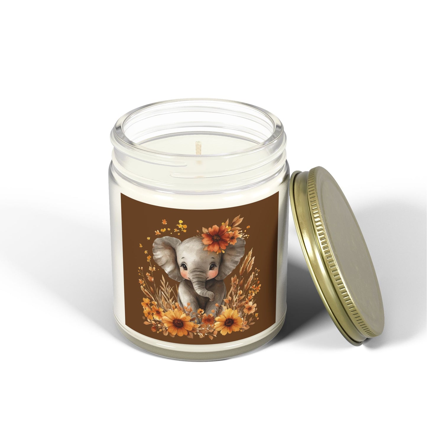 Whimsical Elephant Scented Candle - Coconut Apricot Wax for Home Decor, Gifts, Relaxation, Baby Showers, Birthday Celebrations