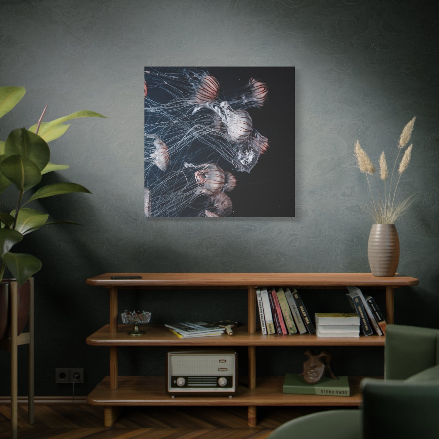 Jellyfish Swarm Matte Stretched Canvas