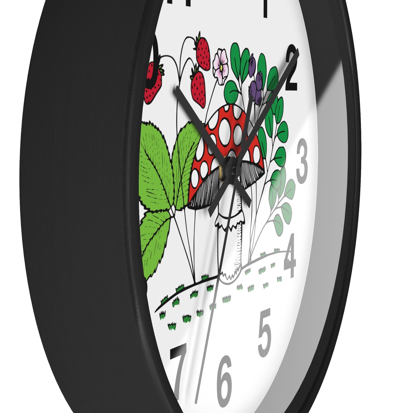 Whimsical Mushroom Wall Clock - Enchanting Home Decor, Boho Aesthetic, Unique Gift for Nature Lovers, Kids Room, Garden Theme
