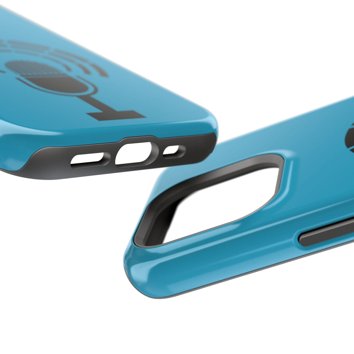 Phone Case — Retro Microphone Podcast Design, Magnetic Impact-Resistant