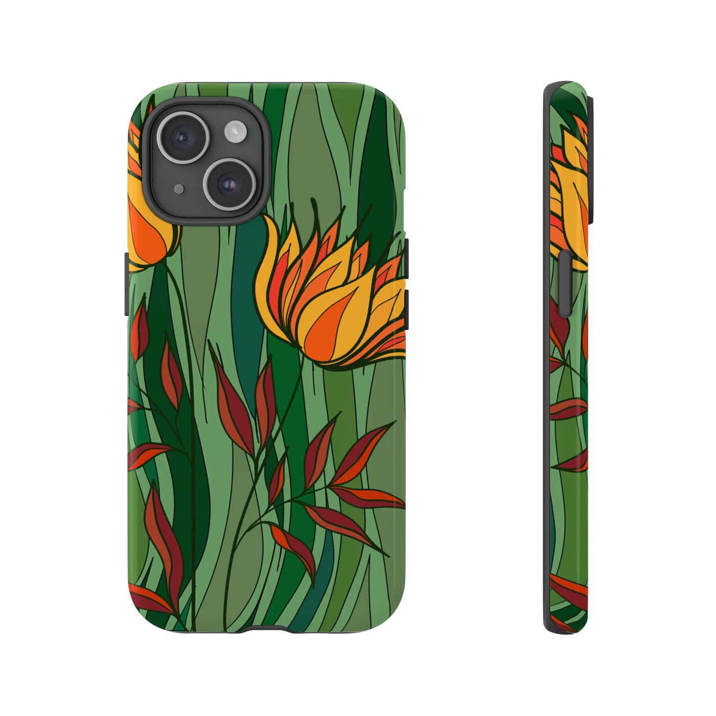 Vibrant Floral Phone Case, Nature-Inspired Tough Case, Eco-Friendly Cover, Unique Gift for Nature Lovers, Spring Decor