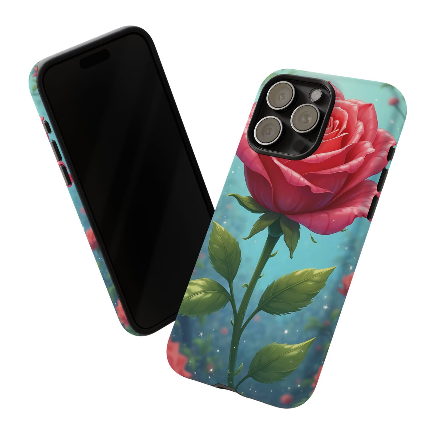 Floral Phone Case, Tough Cases with Elegant Rose Design, Stylish iPhone Cover, Rose Flower Gift for Nature Lovers, Unique Mobile Accessories