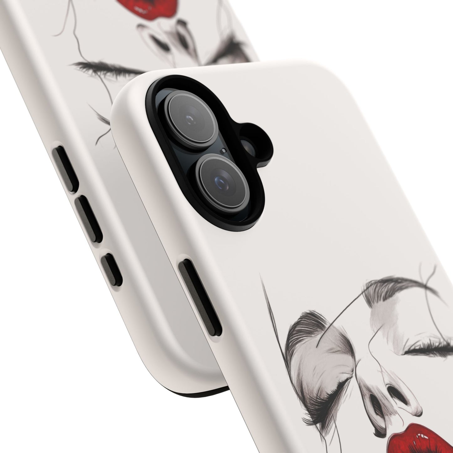 Stylish Phone Case with Artistic Lip Design, Femme Tech Accessory, Trendy Device Cover, Gift for Her, Unique Phone Accessories