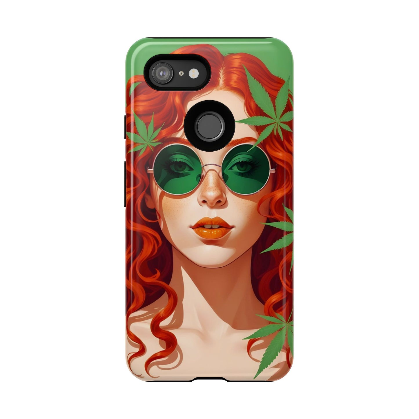 Vibrant Phone Case with Retro Greenery Design, Trendy Case for Casual Look, Gift for Her, Summer Vibes, Unique Phone Accessory