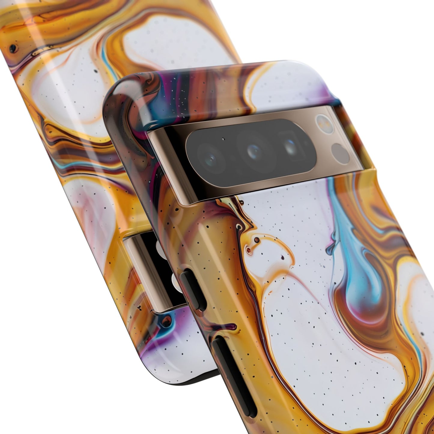 Artistic Phone Case, Tough Cases with Colorful Marble Design