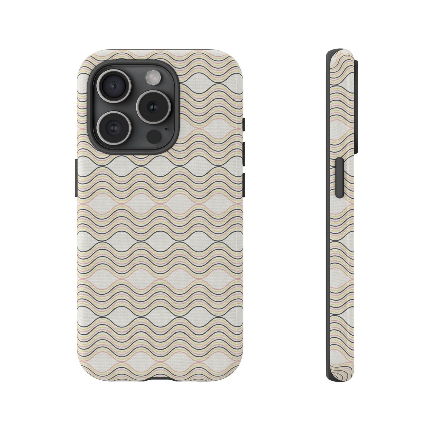 Stylish Phone Case for Tough Protection, Wavy Design, Chic Accessory, Gift for Her, Trendy Tech, Holiday Gift Idea
