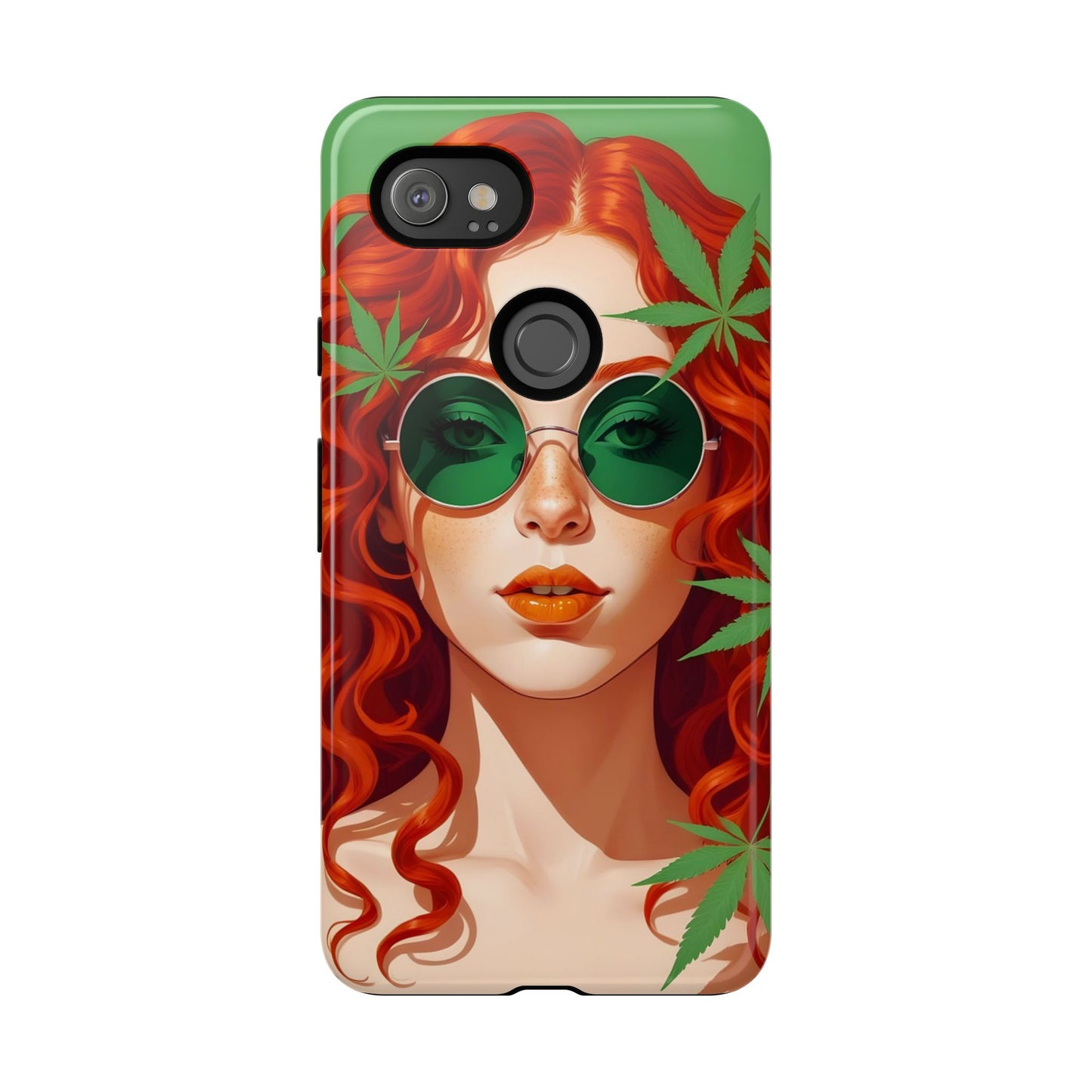 Vibrant Phone Case with Retro Greenery Design, Trendy Case for Casual Look, Gift for Her, Summer Vibes, Unique Phone Accessory