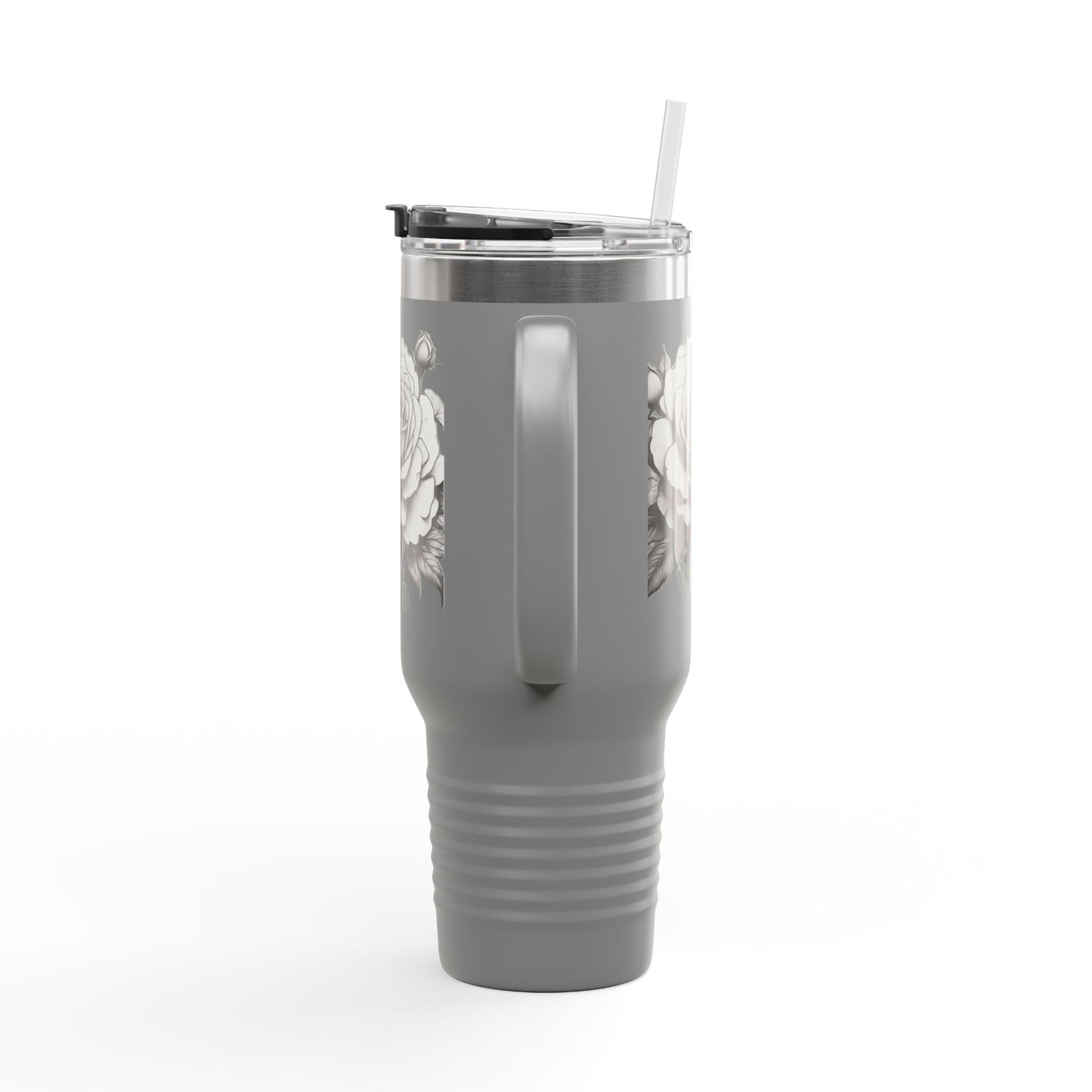 Stylish Insulated Travel Mug with Floral Design, 40oz Coffee Cup, Perfect for Road Trips, Gifts for Her, Eco-Friendly Drinkware