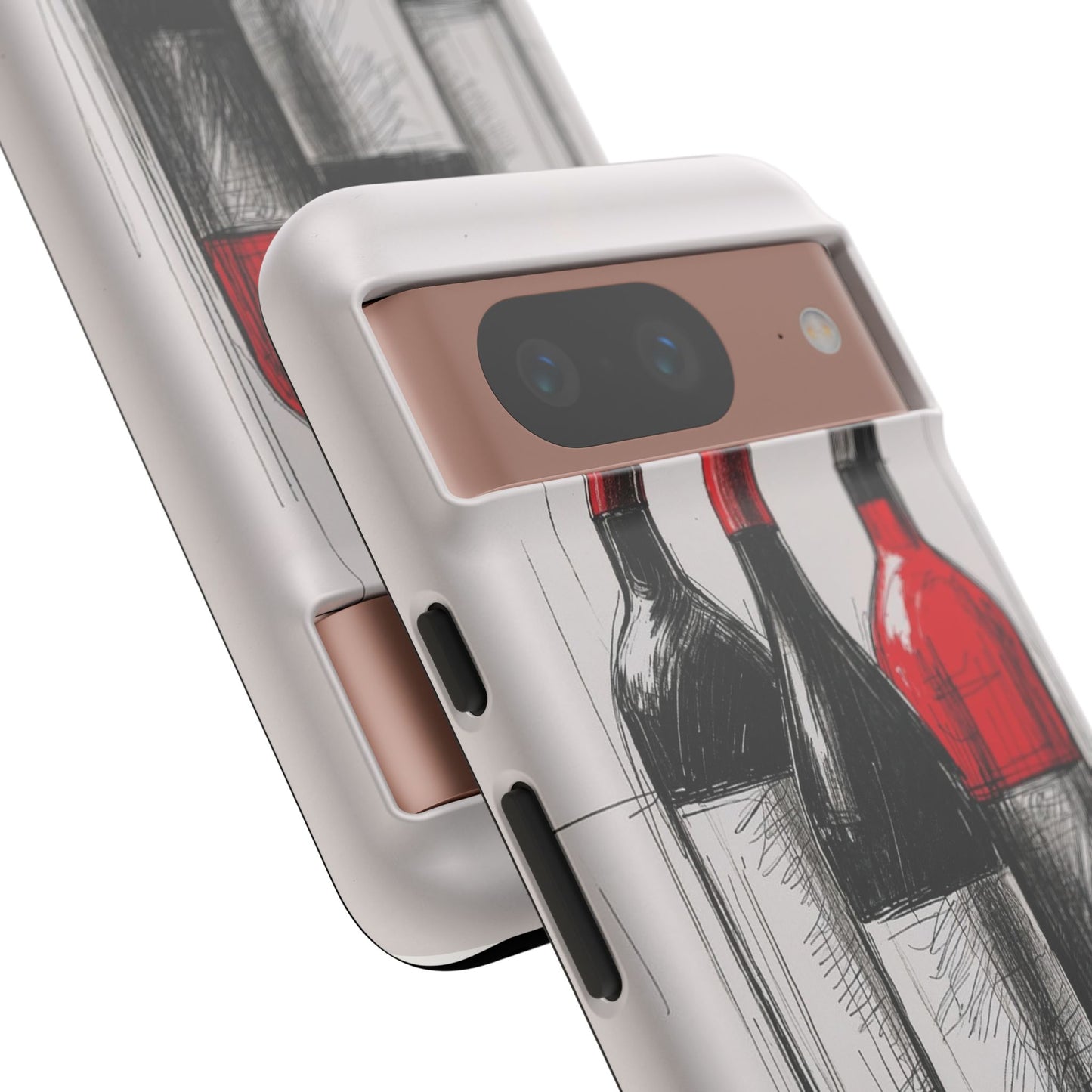 Wine Lover's Phone Case, Tough Phone Cover, Artistic Wine Design, Gift for Wine Enthusiasts, Customizable Case, Unique Wine Art