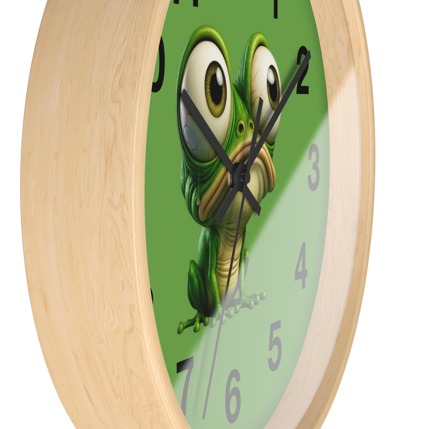 Whimsical Frog Wall Clock – Fun Home Decor, Office Accessories, Unique Gift for Kids, Animal-Themed Decoration, Quirky Timepiece
