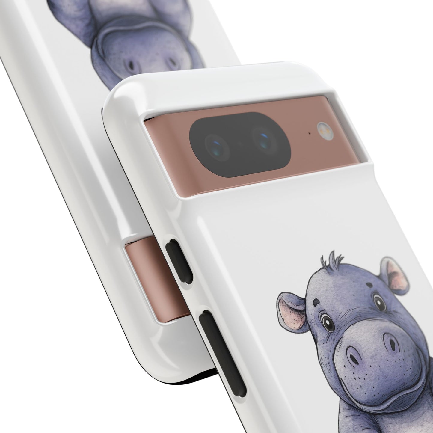 Cute Hippo Phone Case, Unique Tough Cases, Animal Lover Gift, Cute Animal Design, Baby Animal Phone Accessory