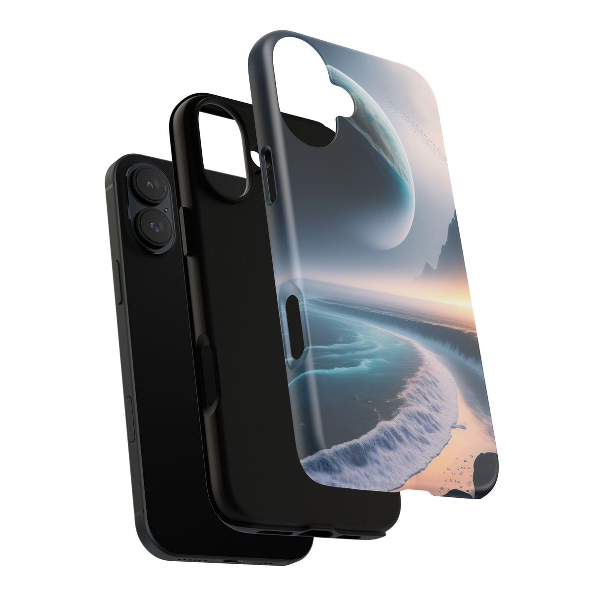 Galaxy Ocean Phone Case — Surreal Planet Beach Tough Case