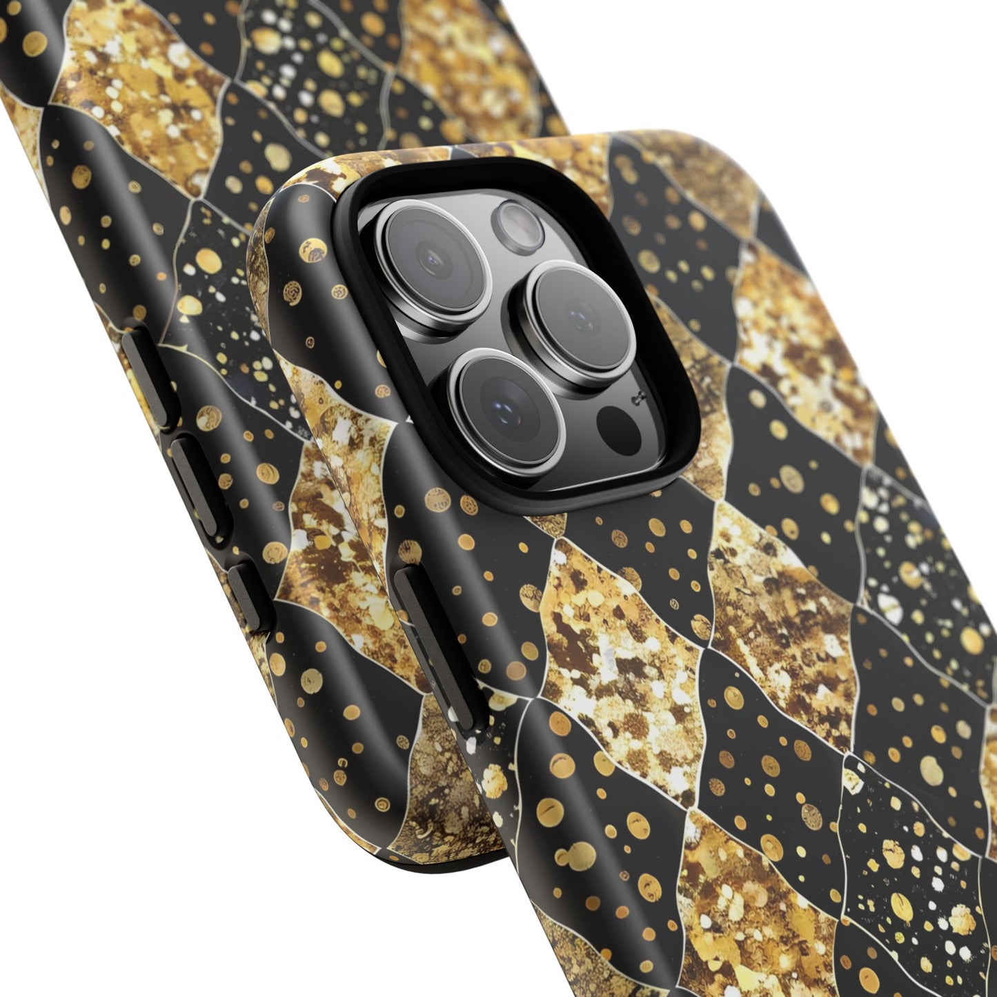 Elegant Gold & Black Phone Case for Tough Protection