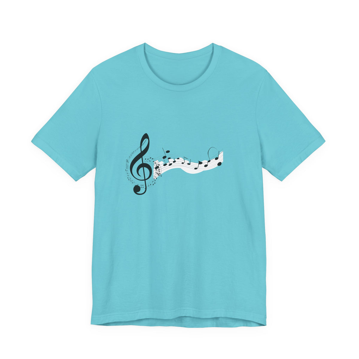 Musical Notes Short Sleeve Tee for Music Lovers