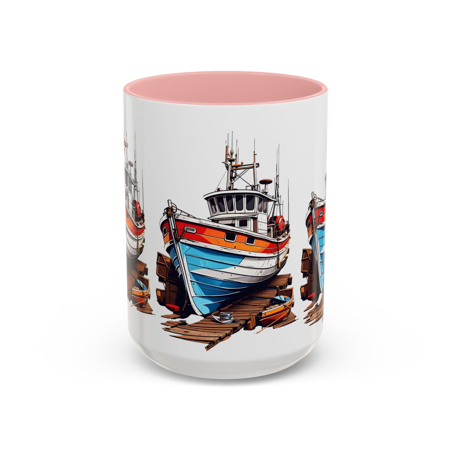 Nautical Accent Coffee Mug | Perfect for Boat Lovers, Sailor Gifts, Coastal Decor, Unique Gift Idea, Custom Artwork Mug