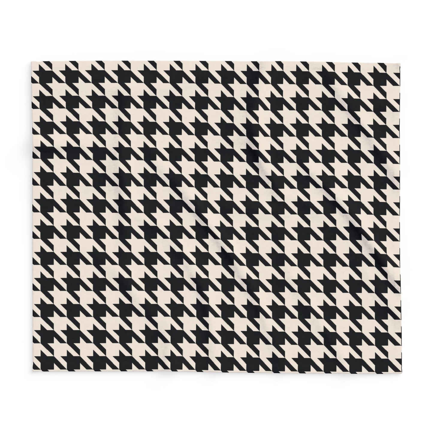 Stylish Houndstooth Arctic Fleece Blanket, Cozy Throw, Home Decor, Gift for Her, Wedding Gift, Winter Comfort