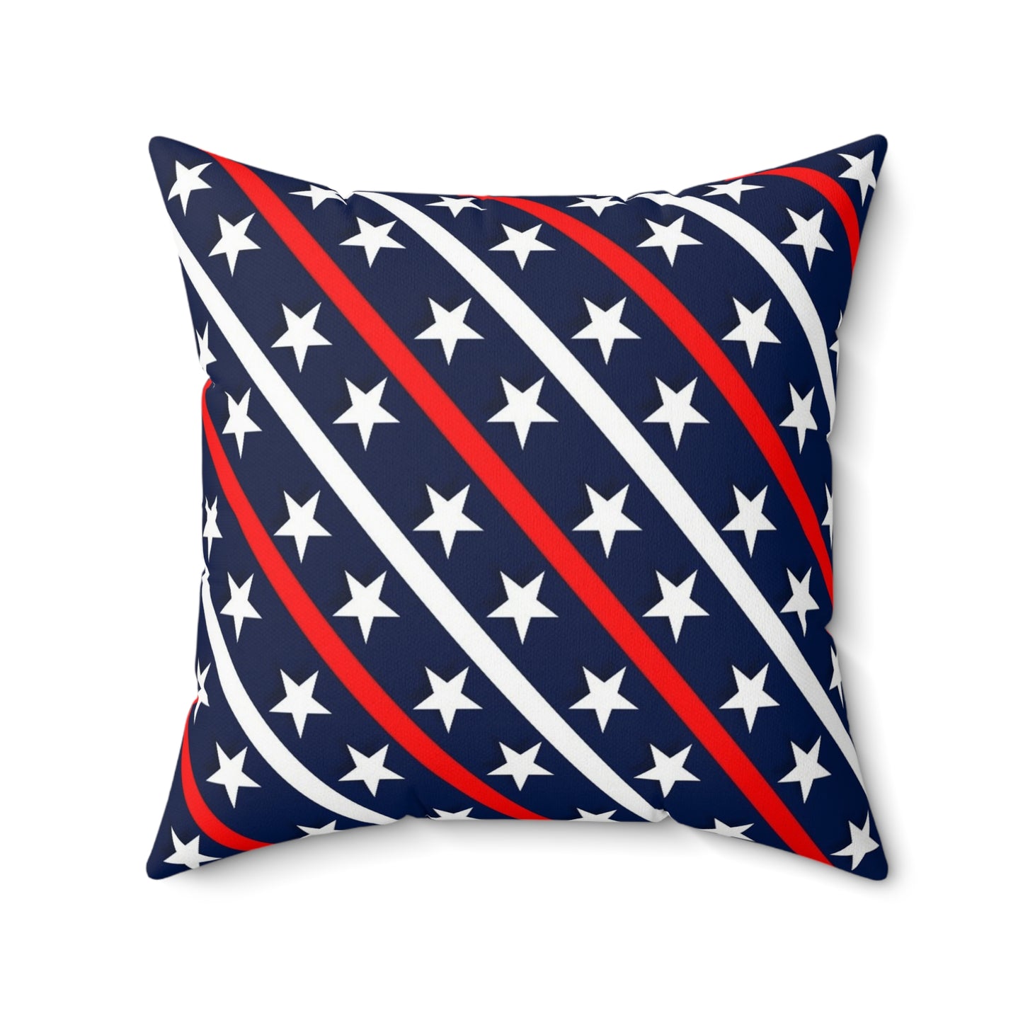 USA Patriotic Square Pillow, Decorative Cushion, Americana Home Decor, Fourth of July Gift, Star Stripes Pillow